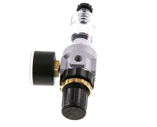 Filter-Regulator G1/8'' 350 l/min 0.5-3.0bar/7-44psi Semi-Auto Polycarbonate Standard 0
