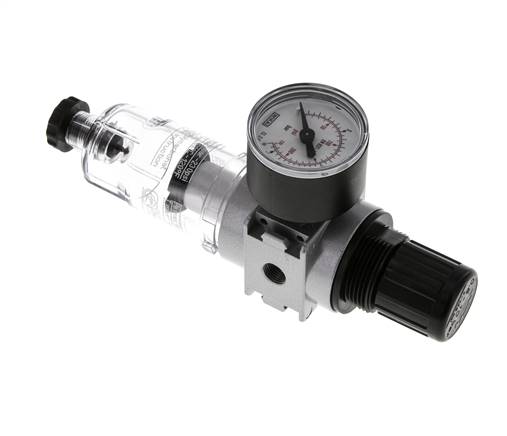 Filter-Regulator G1/8'' 1450 l/min 0.5-10.0bar/7-145psi Semi-Auto 40 mm Pressure Gauge Polycarbonate Multifix 0