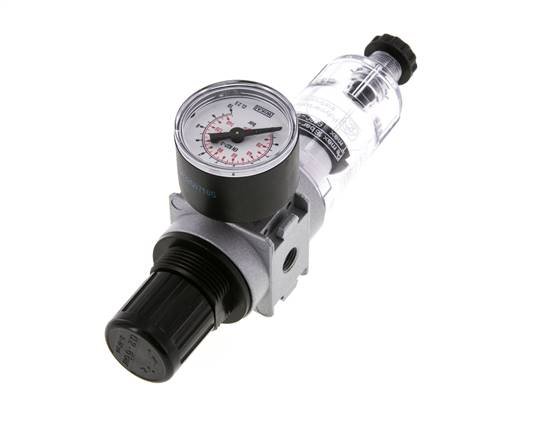 Filter-Regulator G1/8'' 1450 l/min 0.2-6.0bar/3-87psi Semi-Auto 40 mm Pressure Gauge Polycarbonate Multifix 0