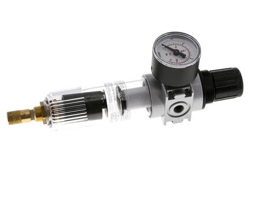 Filter-Regulator G1/8'' 1450 l/min 0.5-10.0bar/7-145psi Auto 40 mm Pressure Gauge Polycarbonate Multifix 0