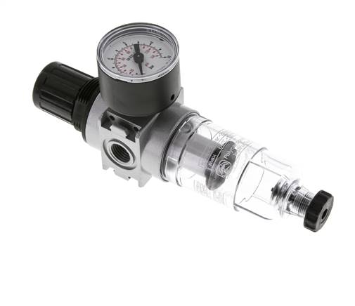 Filter-Regulator G1/4'' 1450 l/min 0.2-6.0bar/3-87psi Semi-Auto 40 mm Pressure Gauge Polycarbonate Multifix 0