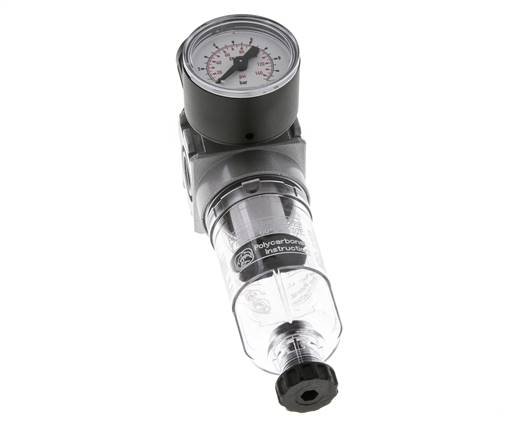 Filter-Regulator G1/4'' 1450 l/min 0.2-6.0bar/3-87psi Semi-Auto 40 mm Pressure Gauge Polycarbonate Multifix 0