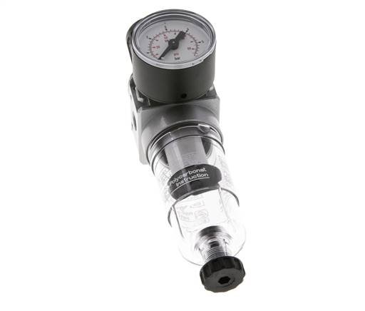 Filter-Regulator G1/8'' 1450 l/min 0.1-3.0bar/1-44psi Semi-Auto 40 mm Pressure Gauge Polycarbonate Multifix 0