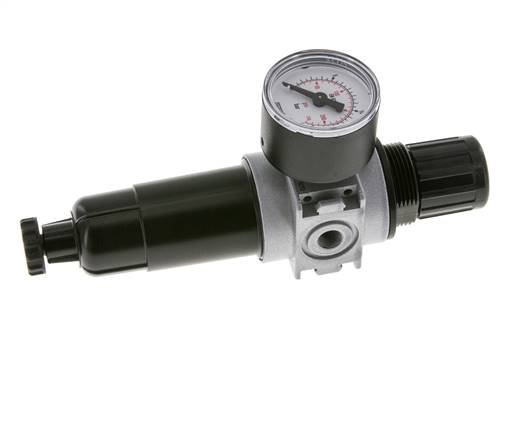 Filter-Regulator G1/8'' 1450 l/min 0.5-10.0bar/7-145psi Semi-Auto 40 mm Pressure Gauge Metal Multifix 0