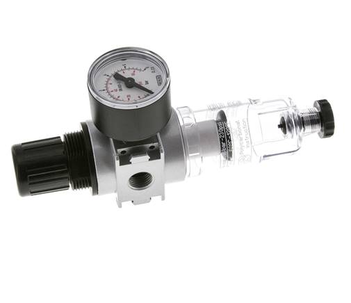 Filter-Regulator G1/4'' 1450 l/min 0.1-3.0bar/1-44psi Semi-Auto 40 mm Pressure Gauge Polycarbonate Multifix 0