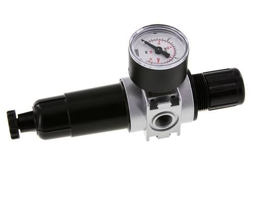 Filter-Regulator G1/4'' 1450 l/min 0.5-10.0bar/7-145psi Semi-Auto 40 mm Pressure Gauge Metal Multifix 0