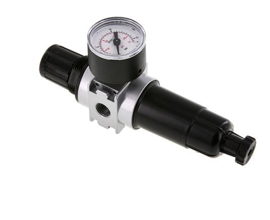 Filter-Regulator G1/4'' 1450 l/min 0.5-10.0bar/7-145psi Semi-Auto 40 mm Pressure Gauge Metal Multifix 0