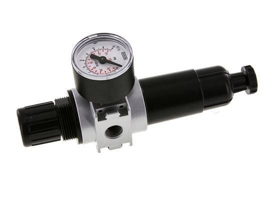 Filter-Regulator G1/4'' 1450 l/min 0.2-6.0bar/3-87psi Semi-Auto 40 mm Pressure Gauge Metal Multifix 0
