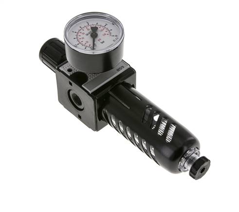 Filter-Regulator G1/4'' 1600 l/min 0.2-6.0bar/3-87psi Semi-Auto Protective Cage Polycarbonate Multifix 1