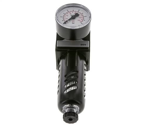 Filter-Regulator G1/4'' 1600 l/min 0.2-6.0bar/3-87psi Semi-Auto Protective Cage Polycarbonate Multifix 1
