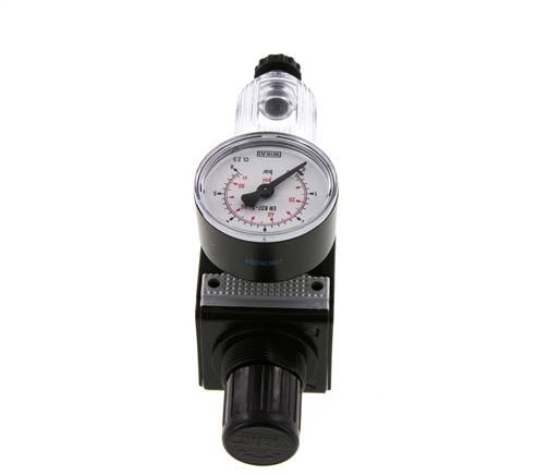 Filter-Regulator G1/4'' 1600 l/min 0.1-3.0bar/1-44psi Semi-Auto Polycarbonate Multifix 1