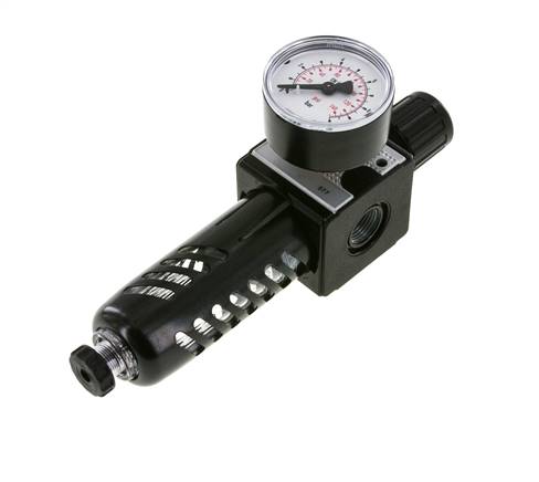 Filter-Regulator G3/8'' 1600 l/min 0.2-6.0bar/3-87psi Semi-Auto Protective Cage Polycarbonate Multifix 1