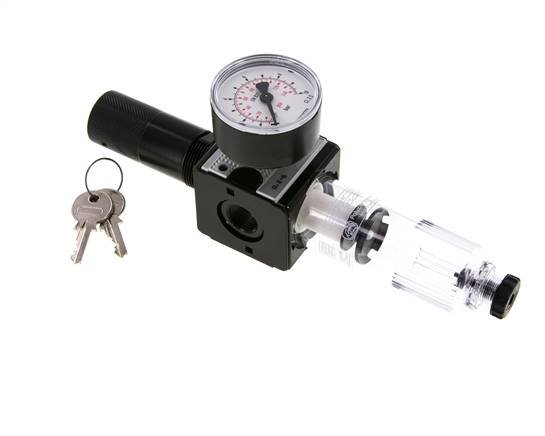 Filter-Regulator G3/8'' 1600 l/min 0.2-6.0bar/3-87psi Semi-Auto Cylinder Lock Polycarbonate Multifix 1