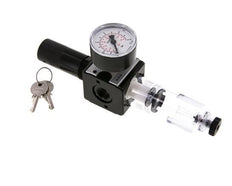 Filter-Regulator G3/8'' 1600 l/min 0.2-6.0bar/3-87psi Semi-Auto Cylinder Lock Polycarbonate Multifix 1