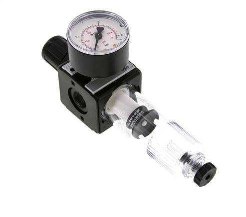 Filter-Regulator G3/8'' 1600 l/min 0.5-10.0bar/7-145psi Semi-Auto Polycarbonate Multifix 1
