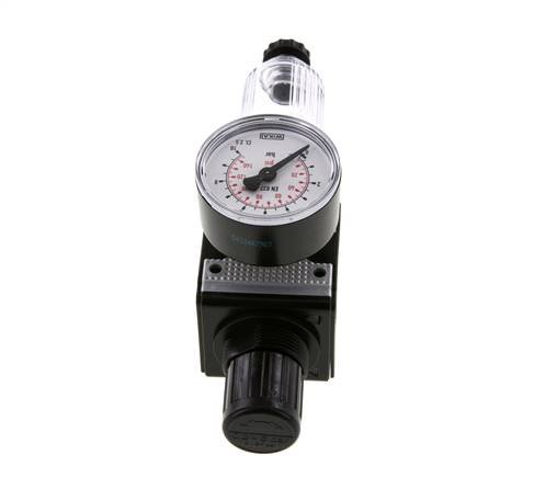 Filter-Regulator G3/8'' 1600 l/min 0.2-6.0bar/3-87psi Semi-Auto Polycarbonate Multifix 1