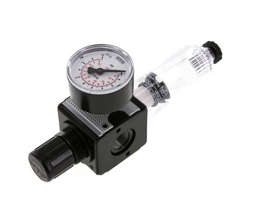 Filter-Regulator G3/8'' 1600 l/min 0.2-6.0bar/3-87psi Semi-Auto Polycarbonate Multifix 1
