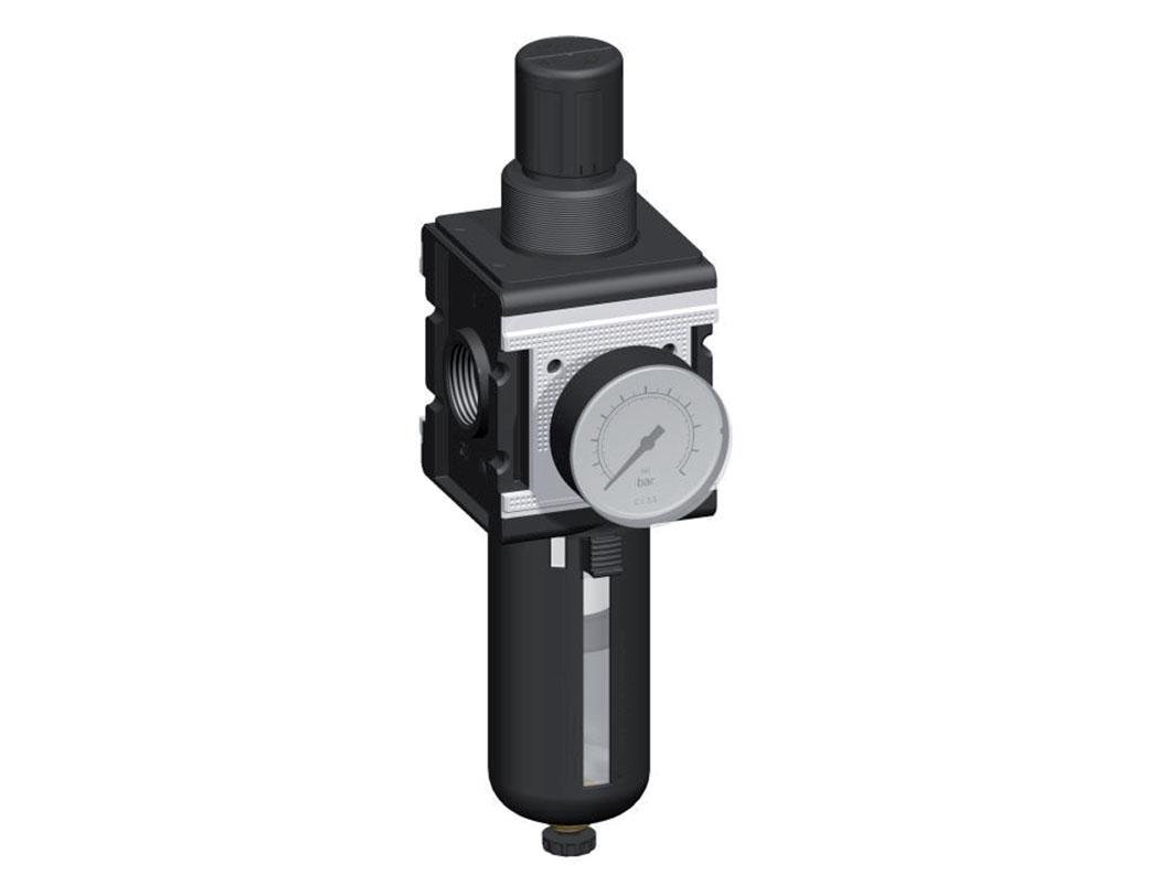 Filter-Regulator G3/4'' 12000 l/min 0.5-10.0bar/7-145psi Semi-Auto Polycarbonate Multifix 4