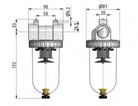 Filter 5microns G1'' 4000 l/min Semi-Auto Metal Standard 3