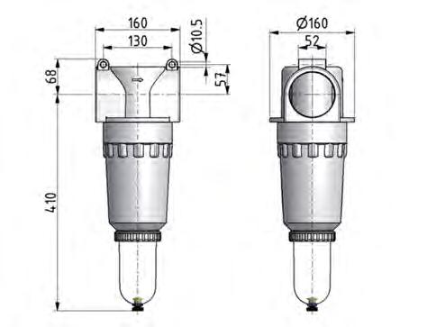 Filter 60microns G3'' 40000 l/min Auto Metal Standard 9