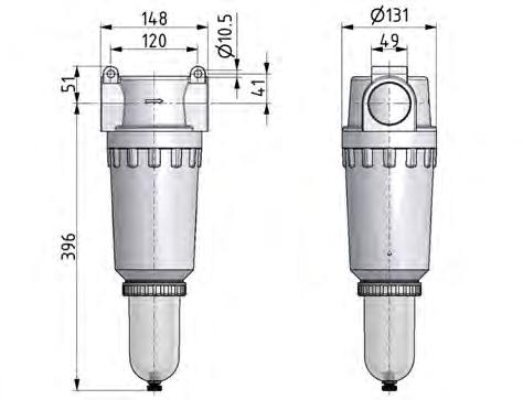 Filter 60microns G1 1/4'' 30000 l/min Auto Metal Standard 8
