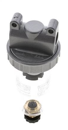 Filter 5microns G1/4'' 800 l/min Semi-Auto Polycarbonate Standard 1