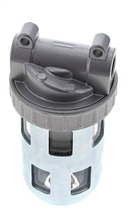 Filter 40microns G3/8'' 3100 l/min Semi-Auto Protective Cage Polycarbonate Standard 2