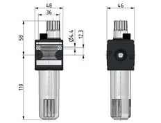 Lubricator G3/8'' Protective Cage Polycarbonate Multifix 1