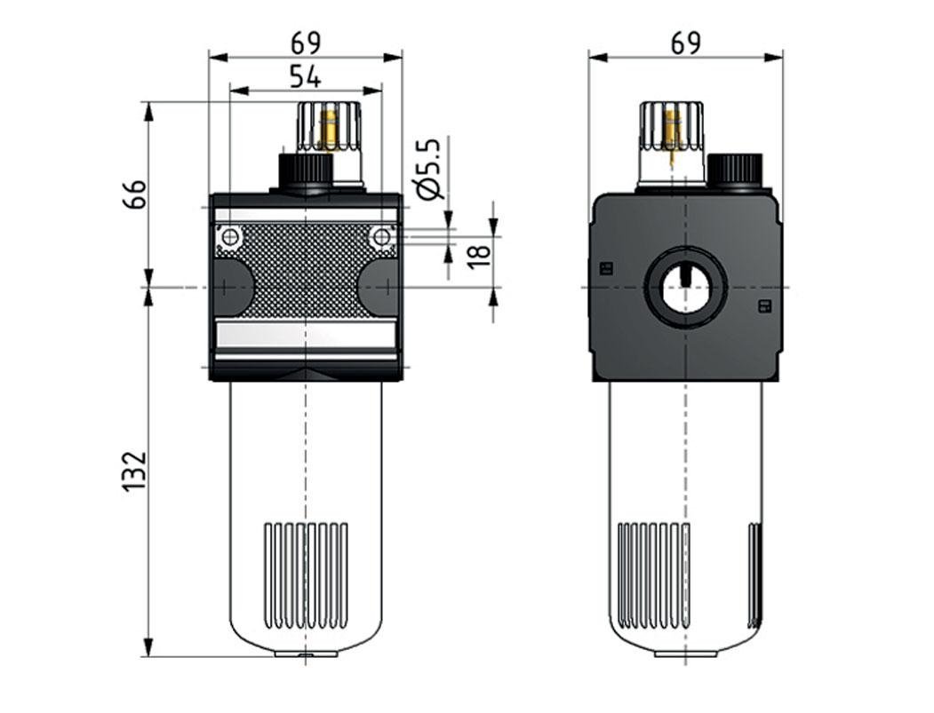 Lubricator G1/2'' Metal Multifix 2