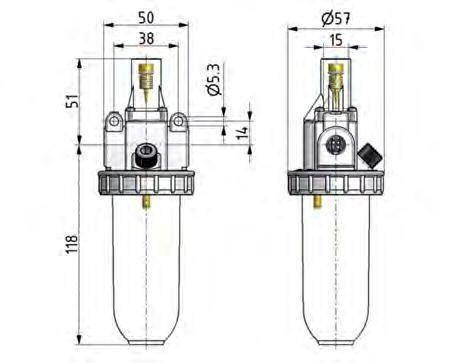 Lubricator G3/8'' Protective Cage Polycarbonate Standard 1