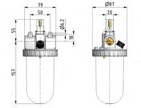 Lubricator G3/8'' Polycarbonate Standard 3