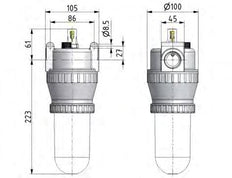 Lubricator G3/4'' Polycarbonate Standard 5