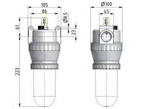 Lubricator G1'' Protective Cage Polycarbonate Standard 5