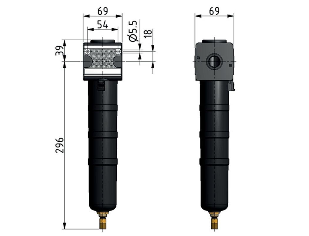 Microfilter 0.01microns G1/2'' 1200 l/min Auto Metal Multifix 2