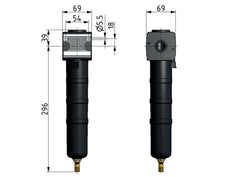 Microfilter 0.01microns G1/2'' 1200 l/min Auto Metal Multifix 2
