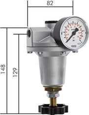 Precision Pressure Regulator G1/4'' 550 l/min 0.5-16.0bar/7-232psi Zinc Die-Cast Standard 3