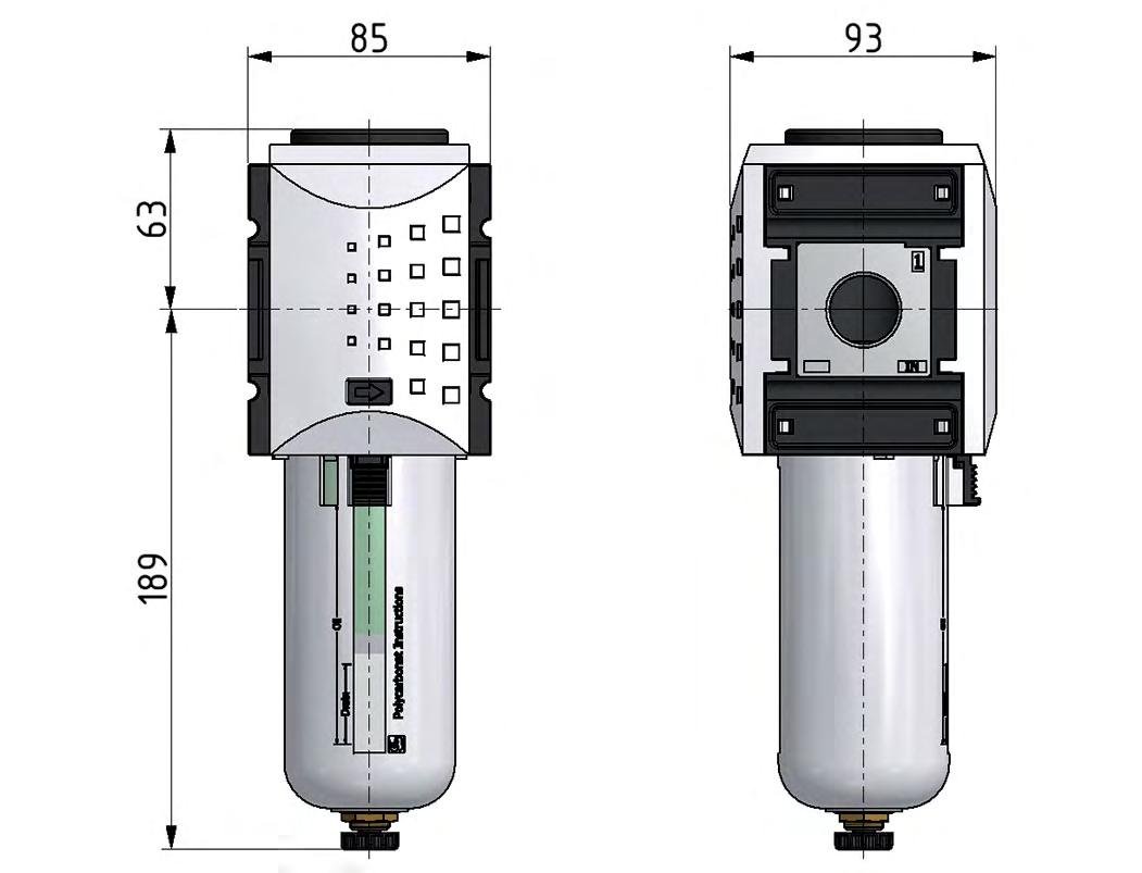 Pre-Filter 0.3microns G3/4'' 1500 l/min Semi-Auto Polycarbonate Futura 4