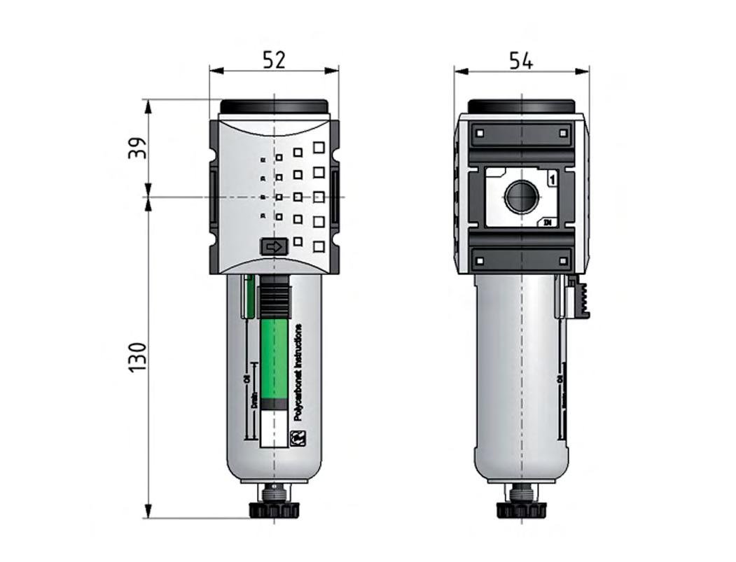Pre-Filter 0.3microns G3/8'' 300 l/min Auto Metal Futura 1