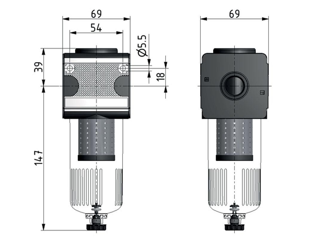 Pre-Filter 0.3microns G1/2'' 500 l/min Auto Polycarbonate Multifix 2