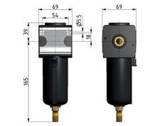 Pre-Filter 0.3microns G1/4'' 350 l/min Auto Metal Multifix 2
