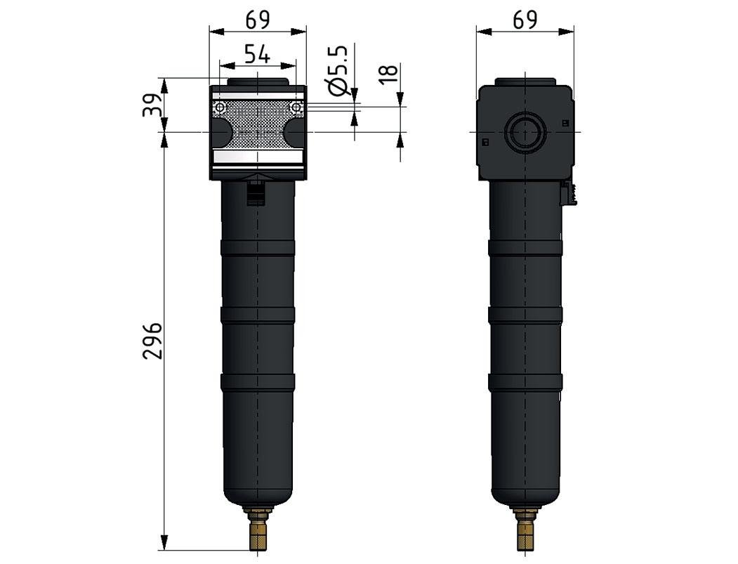 Pre-Filter 0.3microns G1/2'' 650 l/min Auto Metal Multifix 2