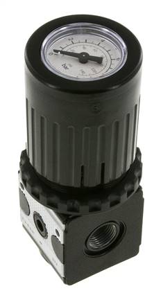 Pressure Regulator G3/8'' 2100 l/min 0.2-6.0bar/3-87psi Zinc Die-Cast Knob with Gauge Multifix 1