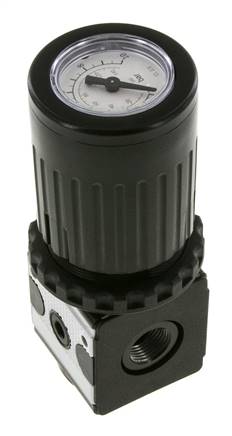 Pressure Regulator G3/8'' 2100 l/min 0.2-6.0bar/3-87psi Zinc Die-Cast Knob with Gauge Multifix 1