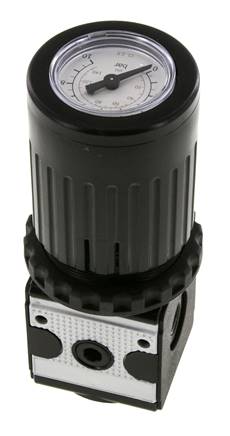 Pressure Regulator G1/4'' 2100 l/min 0.2-6.0bar/3-87psi Zinc Die-Cast Knob with Gauge Multifix 1