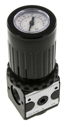 Pressure Regulator G3/8'' 2100 l/min 0.5-10.0bar/7-145psi Zinc Die-Cast Knob with Gauge Multifix 1