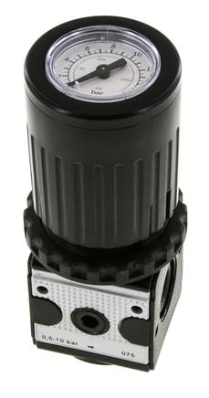 Pressure Regulator G3/8'' 2100 l/min 0.5-10.0bar/7-145psi Zinc Die-Cast Knob with Gauge Multifix 1
