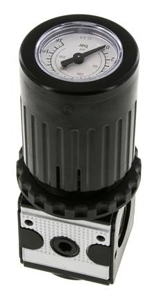 Pressure Regulator G3/8'' 2100 l/min 0.5-10.0bar/7-145psi Zinc Die-Cast Knob with Gauge Multifix 1