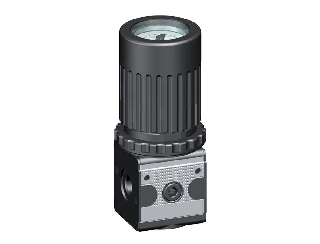 Pressure Regulator G1/4'' 2100 l/min 0.1-3.0bar/1-44psi Zinc Die-Cast Knob with Gauge Multifix 1