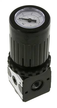 Pressure Regulator G1/4'' 2100 l/min 0.1-3.0bar/1-44psi Zinc Die-Cast Knob with Gauge Multifix 1