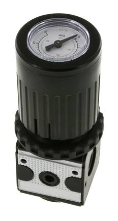 Pressure Regulator G1/4'' 2100 l/min 0.1-3.0bar/1-44psi Zinc Die-Cast Knob with Gauge Multifix 1